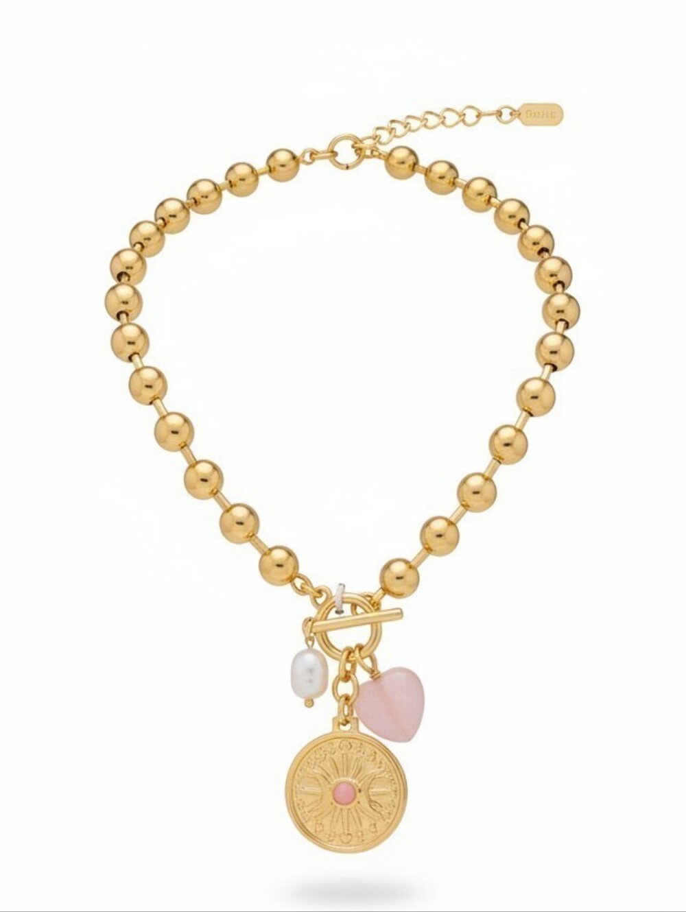 💕▪️Camila Coelho▪️Gold and Pink Freshwater Semi Precious Pearl 18in  Necklace